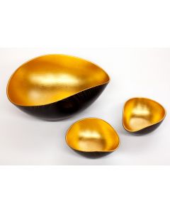 Usuhiki Gold Leaf Lacquered Zelkova Wood Sake Set