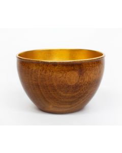 Kaede Maple - Japanese Wood Gold Leaf Lacquered Sake Cup
